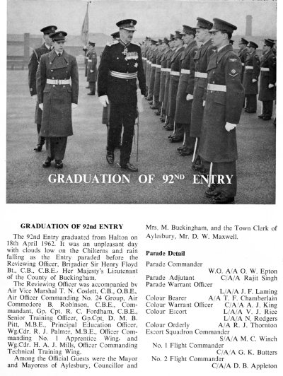 92nd Entry Graduation Parade